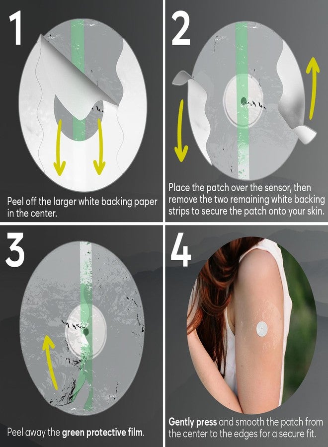 Adamson Freestyle Libre 2 Covers Waterproof – 20 Libre 2 Sensor Covers, Transparent, Easy to Apply and Remove, Long-Lasting, No Glue on Center, Non-Irritating – Ideal for Sports, Swimming, and Daily Use - Image 3